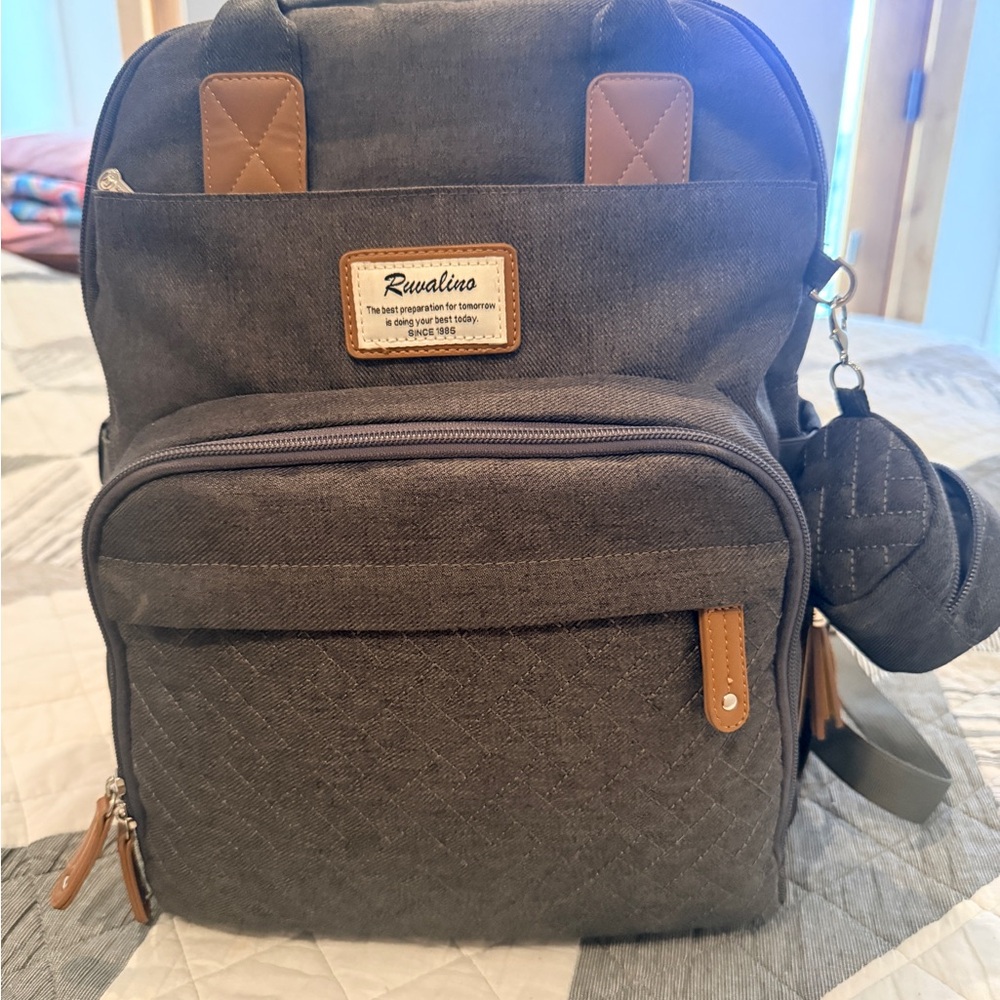 Gray Diaper Bag